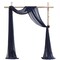 Wedding Arch Draping Fabric 2 Panels 20Ft Navy Blue Chiffon Fabric Drapes Arbor Drapery Wedding Ceremony Reception Swag Decorations